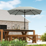 Parasol 233cm Vierkant Kantelbaar - Aluminium buis, Glasvezel