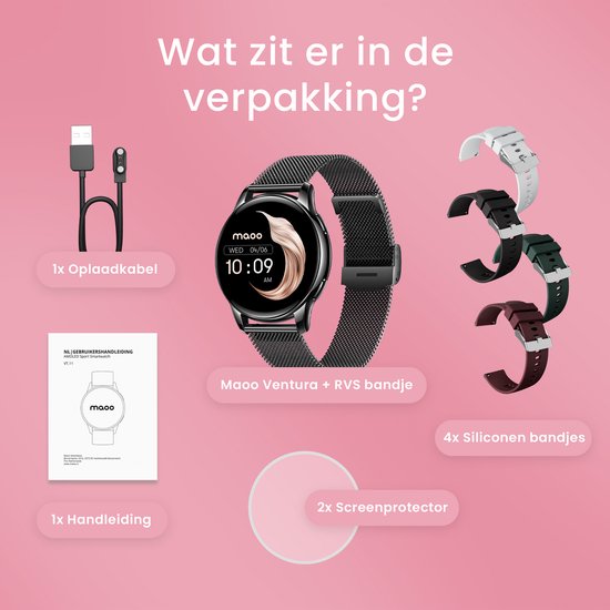 Maoo Ventura - Premium AMOLED Smartwatch Dames