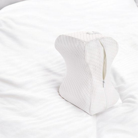 Kniekussen voor in Bed - Wit - Orthopedisch Kniekussen - Beenkussen - Zijslaapkussen - Zijslaap Kussen Voor In Bed - Heupklachten