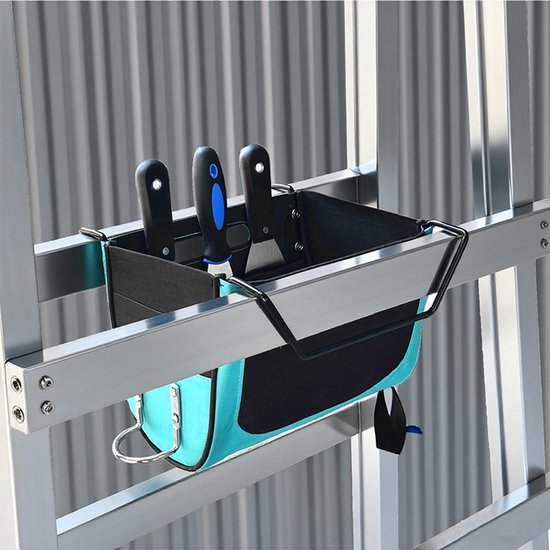 Gereedschapstas voor Ladder – Stevige Laddertas met Meerdere Vakken – Universele Opbergtas voor Klussen, Onderhoud & Montage – Duurzaam en Praktisch Ontwerp