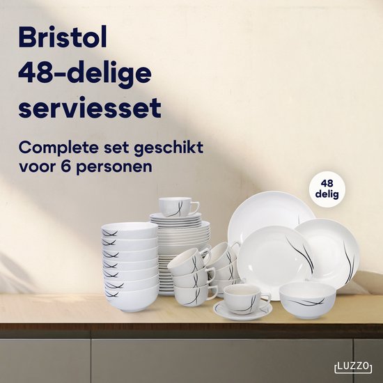 Luzzo® Serviesset met - delig - Wit