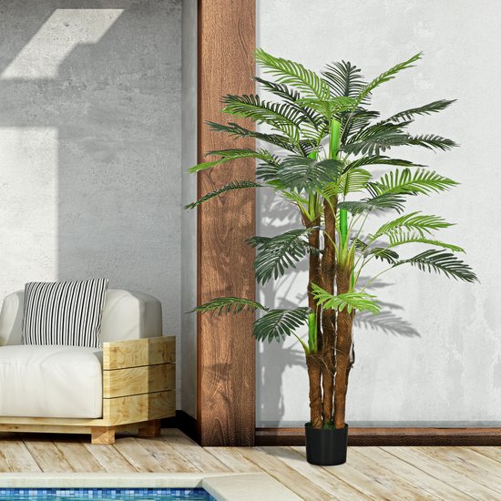Kunstplant Kunstpalm 160 cm met 36 Takken - nepplant
