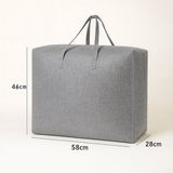 Grote Opbergtas met Rits – 58×46×28 cm – Opbergzak voor Dekbedden, Kleding & Beddengoed – Stevig & Ademend – Grijs