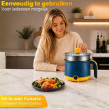 DMG Supply Noodle Pan - Blauw - Elektrische Kookpan - Hotpot - Noodle Kom - 1,8 L - Multicooker