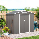 4goodz Gereedschapsschuur Metaal 127x213x185 cm - Grijs