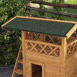 4goodz kattenhuis 2 laags 77x50x73cm - Bruin