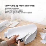 FLOKOO Whiteboard Sticker XL Zelfklevend (200 x 45 cm) met 4 Stiften met Wisser - Whiteboard Folie - Beschrijfbare Muursticker - Whiteboardsticker - Whiteboardfolie - Schoolbord Folie - Memobord Folie