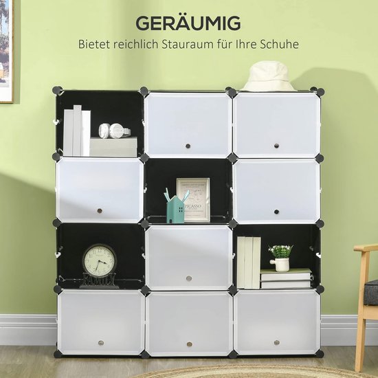 4goodz Schoenenkast Opbergbox met 12 Kubussen - Schoenenrek