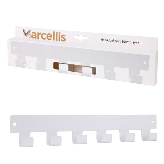 Marcellis - Industriële handdoekhaak - ophanghaak - haken - staal - incl. bevestigingsmateriaal