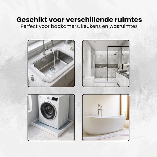 Waterkering - Siliconen - 1 Meter - Zelfklevende Kitrand - Waterdrempel - Douche dorpel