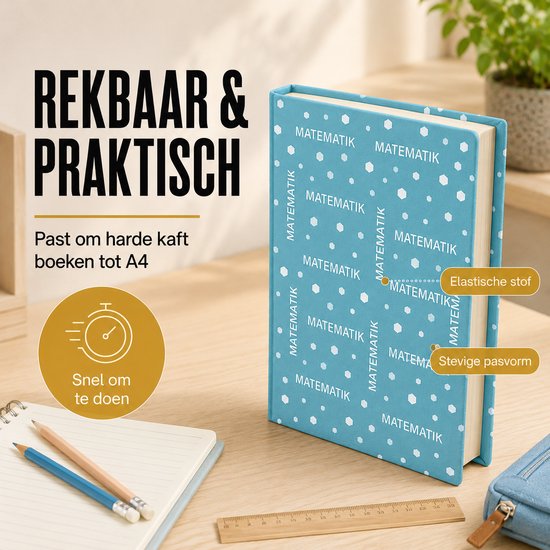 Rekbare boekenkaft - A4 - 3 stuks