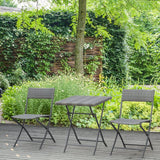 Bistroset Rattan - Balkonmeubel Set 3-Delig - Grijs