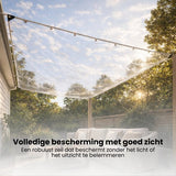 Transparant Afdekzeil 2x2,5m – Waterdicht PVC Zeil met Oogjes – Windbestendig Doorzichtig Zeil voor Overkapping, Tuin, Terras, Veranda & Carport – Versterkte Hoeken