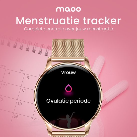 Maoo Ventura - Premium AMOLED Smartwatch Dames