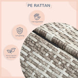 4goodz Rattan Hondenbed in huis vorm met Kussen 69x98x70 cm