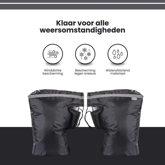Stuurmoffen voor Fiets & Scooter – Waterdichte Handmoffen – Winter Stuurhandschoenen – Warme Handbeschermers – Geschikt voor Fiets, Scooter, Motor en Fatbike
