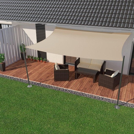 HanSe® Schaduwdoek Rechthoek Waterafstotend 2,5x3 m Zonnedoek