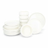 Serviesset Nora 18 delig - 6 persoons servies porselein - Wit