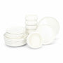 Serviesset Nora 18 delig - 6 persoons servies porselein - Wit