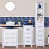 Badkamerkast Hoog Santorini met 1 deur en 6 planken - 173 cm - Wit