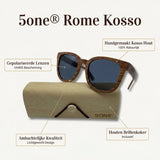 5one® Rome Kosso hout zonnebril met lens - zonnebril voor dames