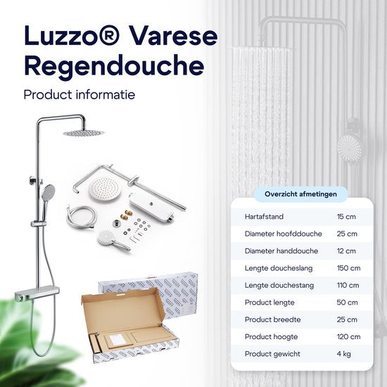 Luzzo® Regendouche met