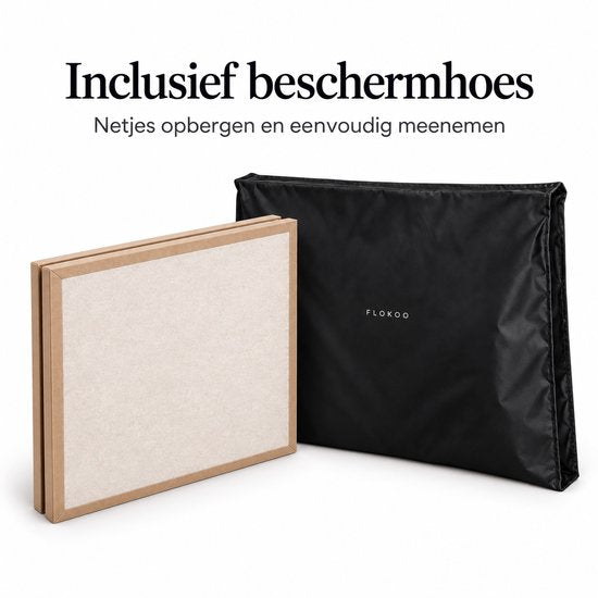 Opvouwbaar Puzzelbord voor 1000 Stukjes – Puzzelmat & Puzzelplaat 80 x 60 cm – Draagbaar Puzzelbord met Beschermhoes – Antislip Oppervlak – Beige