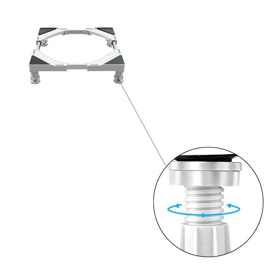 Wasmachine verhoger - Verstelbaar - Universeel - Transportroller - Wasmachine Ombouw - Wasmachinehouder - Wasmachine verhoger