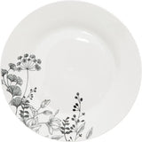 Porseleinen Serviesset Wild Flower 6-persoons 18-delig - Wit/Zwart