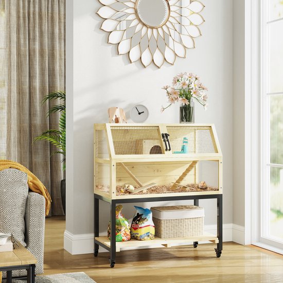 4goodz Hamsterkooi van Hout 87x43x101 cm Knaagdierkooi
