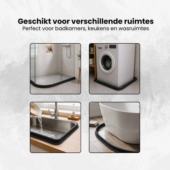 Waterkering - Siliconen - 1 Meter - Zelfklevende Kitrand - Waterdrempel - Douche dorpel