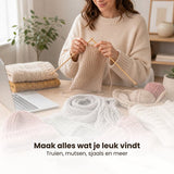 Breinaalden Set Bamboe 36 Stuks - 18 Verschillende Maten - 35 cm Lang - 2 tot 10 mm Dikte - Ergonomische Breinaald - Kwalitatief Hoogwaardig Bamboe