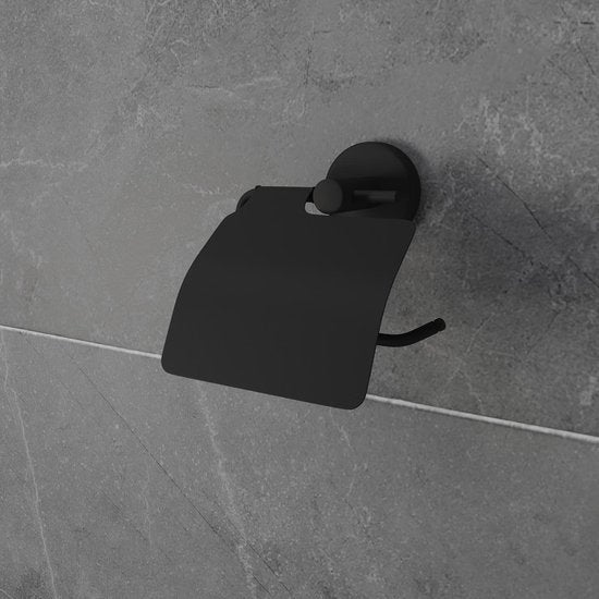 4bathroomz® Oslo toiletrolhouder met klep - WC rolhouder