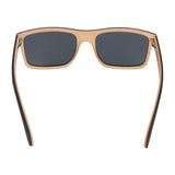 5one® 2-tone - Ebony - Maple-wood Houten zonnebril met Grijze lens