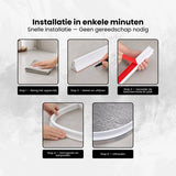 Waterkering - Siliconen - 1 Meter - Zelfklevende Kitrand - Waterdrempel - Douche dorpel