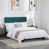 Bedombouw - Groen - 147x206x110cm - Bedombouw met Hoofdbord - De perfecte combinatie van comfort en stijl voor je slaapkamer