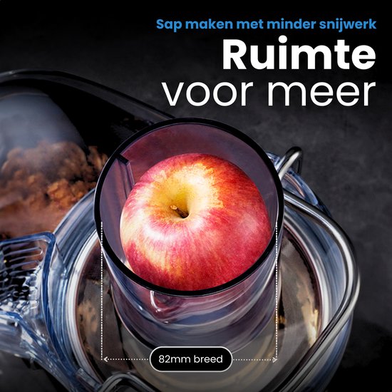 NovaWare Sapcentrifuge – Juicer voor Groenten en Fruit – Grote Vulopening & Pulpcontainer – 1200W – 1.25L - 3 Snelheden