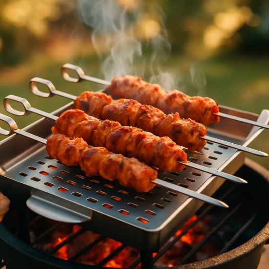 4cookz 3-in-1 RVS groente en kip rooster - chicken on beercan rooster