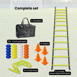 Voetbal Training Set - Complete Set - Inclusief Pionnen, Loopladder, Horden & Hoedjes - Sporttas - Voetbalspullen