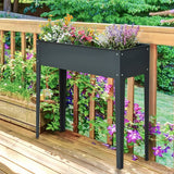 4goodz Plantenbak Hoog Staal - Verhoogd 100x30x80cm - Antraciet