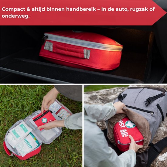 EHBO Kit - Noodpakket - EHBO voor Auto, Thuis, en - Kit met en - en