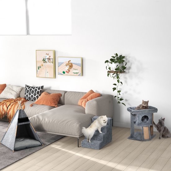 4goodz Huisdiertrede 4-traps Hondentrap - Afneembare Bekleding