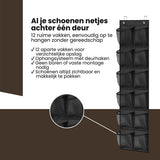 Schoenenkast Hangend - Schoenenzak 12 vakken - Opbergen van Schoenen aan Deur - Schoenenzak Zwart - Oplossing voor rondslingerende schoenen - Hoogwaardige Schoenenkast