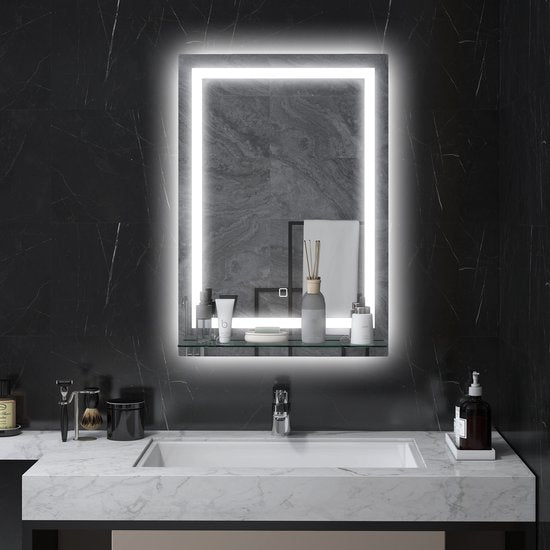 4goodz Badkamerspiegel 50x70 cm met Touch Verlichting en Planchet