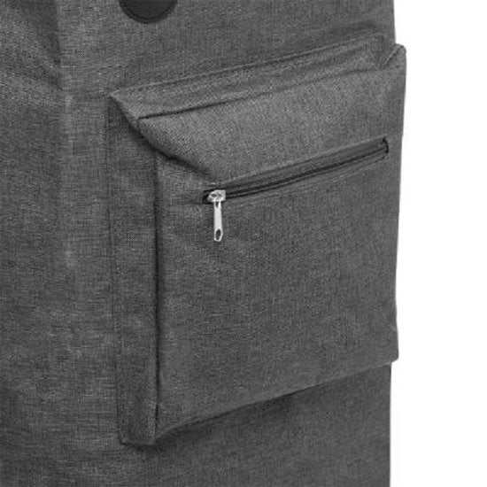 4goodz Opvouwbare boodschappentas met wieltjes 30 liter - grijs