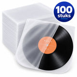 LP Binnenhoezen - 100 stuks – Antistatische Platenhoezen voor 12 Inch Vinyl – 30,8 x 30,8 cm – Beschermhoezen voor LP Platen – Kras- & Stofbescherming