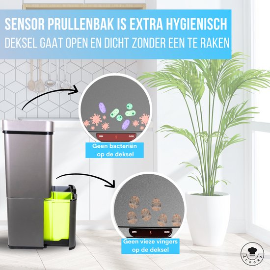 4cookz® Smart Waste Prullenbak Afvalscheiding met sensor 72