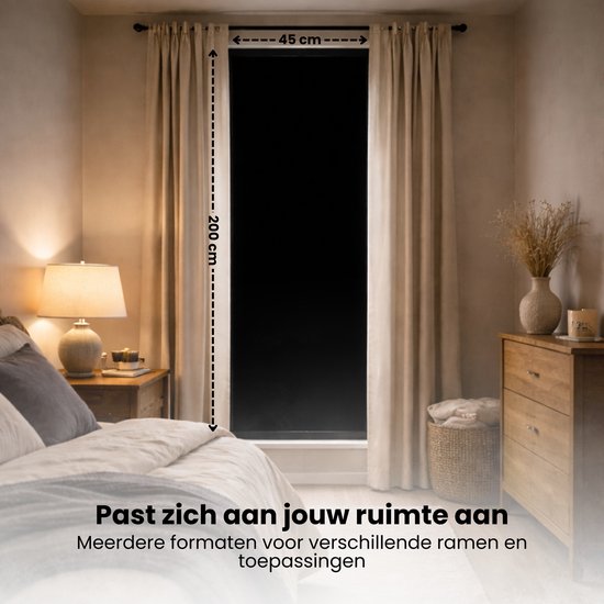 Verduisteringsfolie - Zwart - Raamfolie verduisterend