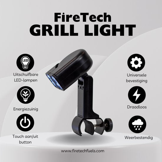 FireTech Grill Light - Lamp voor Kamado BBQ- BBQ Accesoires - LED - Barbecue
