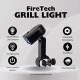 FireTech Grill Light - Lamp voor Kamado BBQ- BBQ Accesoires - LED - Barbecue